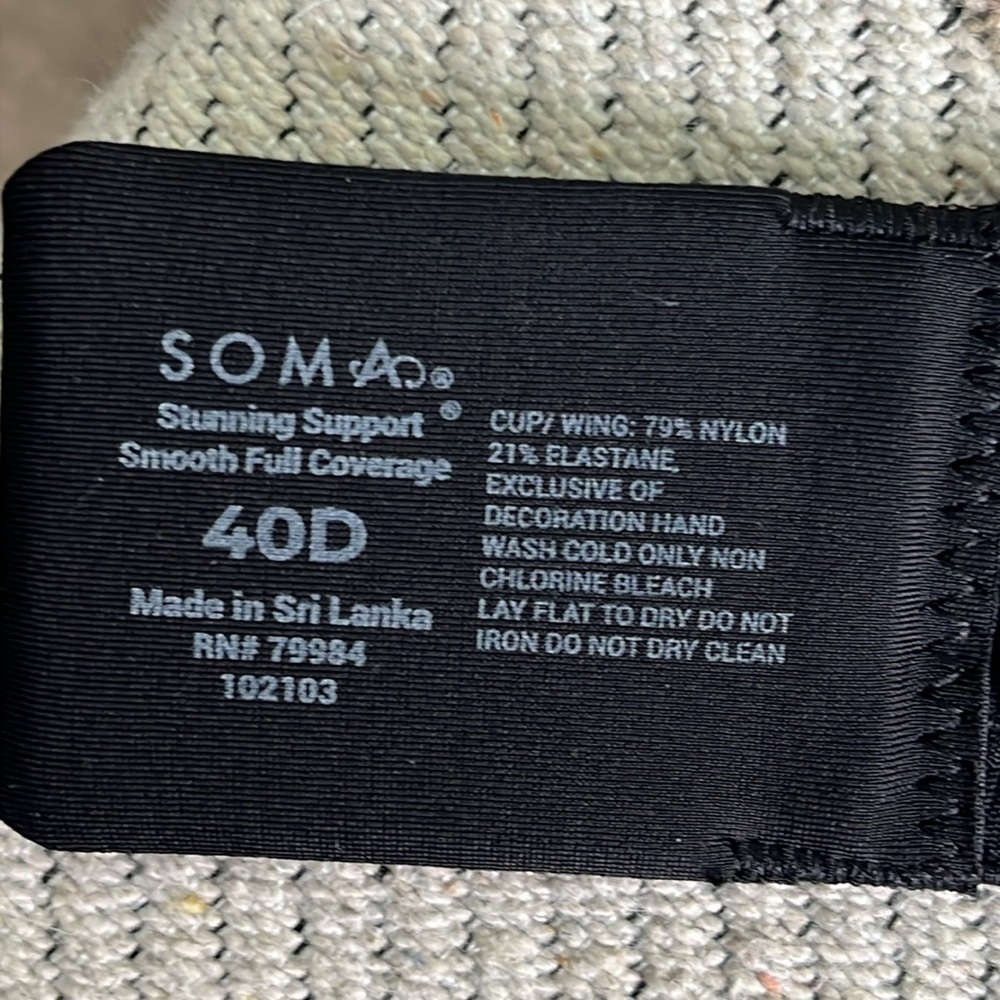 Soma stunning support smooth full coverage underwire black bra - Picture 9 of 11
